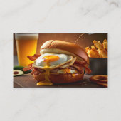 Eetgelegenheid Kip Bacon Ei Burger Restaurant  Visitekaartje (Achterkant)