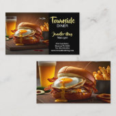 Eetgelegenheid Kip Bacon Eier Burger Restaurant  Visitekaartje (Voorkant / Achterkant)