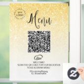 *~* Eetgelegenheid QR + LOGO Menu Glitter Raamsticker (Huis)