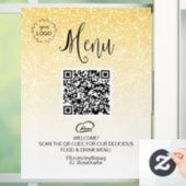*~* Eetgelegenheid QR + LOGO Menu Glitters Raamsticker (Huis)