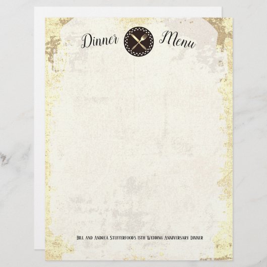 Eetgereedschap cateringmenu boekenkop (Voorkant / Achterkant)