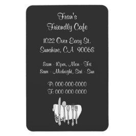Eetgerei Restaurant Zwart Wit Custom 4"x6" Magneet