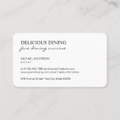 Eetgerei Visitekaartje (Achterkant)