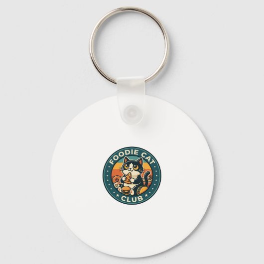 Eetgrage Kat Schattige Kitty-ontwerp - Eetgrage Ka Sleutelhanger (Voorkant)