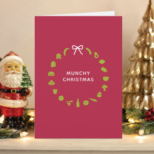 Eetgrage Kerstkrans Eetbare Kleur Vouwbaar Feestdagen Kaart