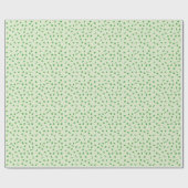 Eetgrage Kerstpatroon | Aanpasbare Kleur Cadeaupapier (Vlak)