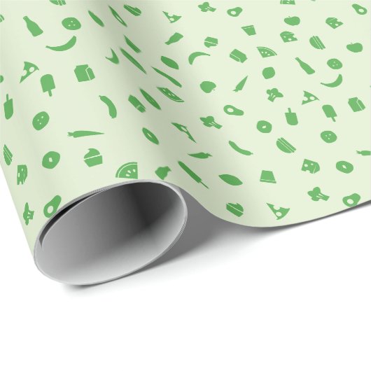 Eetgrage Kerstpatroon | Aanpasbare Kleur Cadeaupapier (Rol Hoek)