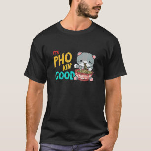 Eetgrap Goede Kat Vietnamees Eten Pho Kom Aziatisc T-shirt