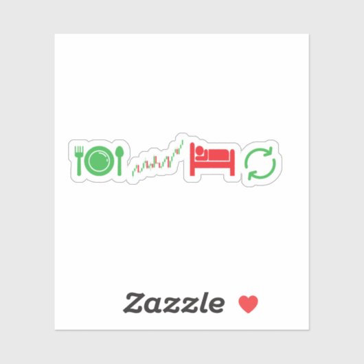 EETHANDEL SLAAP HERHALEN STICKER (Vel)