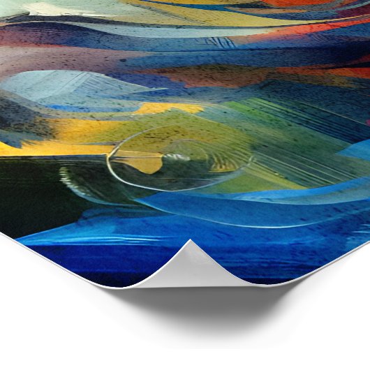 "Eetherisch ontwaken - Abstracte Soul Art" Poster (Hoek)