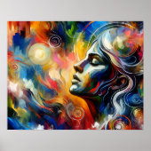 "Eetherisch ontwaken - Abstracte Soul Art" Poster (Voorkant)