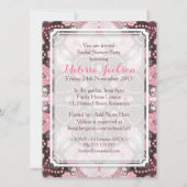 Eetherisch roze geometrisch Mandala Boho Vrijgezel Kaart (Achterkant)