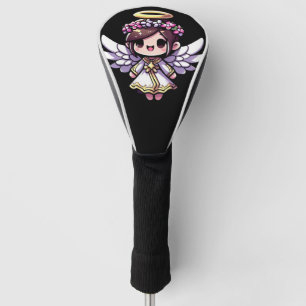 Eetherische Angelic Chibi - engel, halo, bloemen Golfheadcover