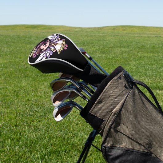 Eetherische Angelic Chibi - engel, halo, bloemen Golfheadcover (Insitu)