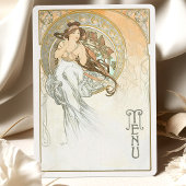 Eetherische Art Nouveau Wedding Menu Kaart