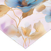 Eetherische Blauwe Bloemen in Zachte Pastels Alcoh Korte Tafelloper (Hoek)