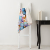 Eetherische Blauwe Bloemen in Zachte Pastels Alcoh Sherpa Deken (In situ)