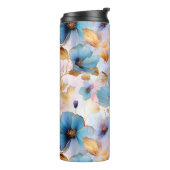 Eetherische Blauwe Bloemen in Zachte Pastels Alcoh Thermosbeker (Gedraaid links)