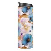 Eetherische Blauwe Bloemen in Zachte Pastels Alcoh Thermosbeker (Geroteerd rechts)