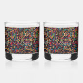 Eetherische blauwe "Kroniek van de Ouden" Rocks Gl Whisky Glas (Voorkant)