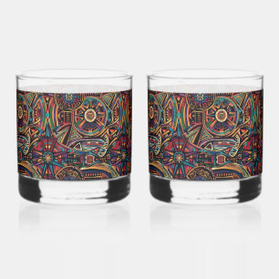 Eetherische blauwe "Kroniek van de Ouden" Rocks Gl Whisky Glas