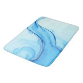 Eetherische blauwe vloeibare kunst wervelt badmat (Gekanteld)