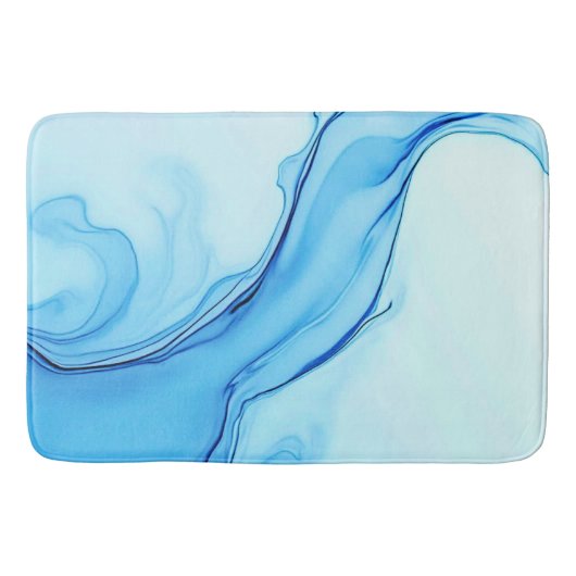 Eetherische blauwe vloeibare kunst wervelt badmat (Voorkant)