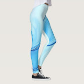 Eetherische blauwe vloeibare kunst wervelt leggings (Rechts)