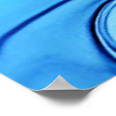 Eetherische blauwe vloeibare kunst wervelt poster (Hoek)