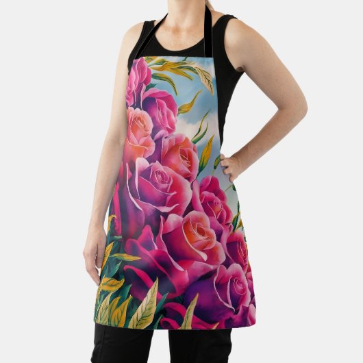 Eetherische bloei: Abstracte Waterverf Roos Symfon Schort (Insitu)