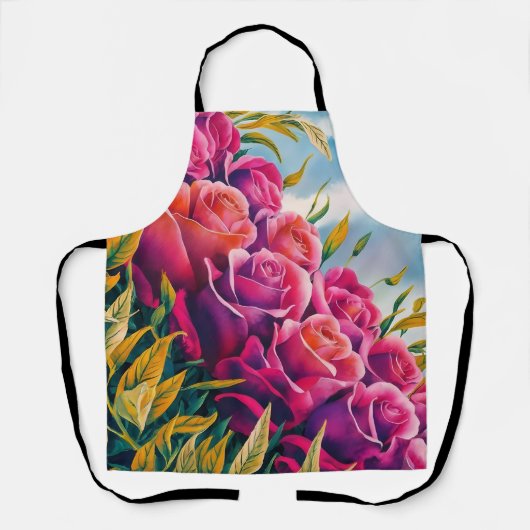 Eetherische bloei: Abstracte Waterverf Roos Symfon Schort (Voorkant)