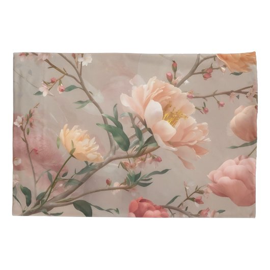 Eetherische bloei: een dromerig Waterverf bloemont Kussensloop (Achterkant)