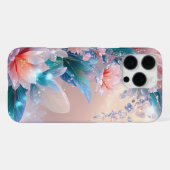 Eetherische bloei: een dromerige bloemenfantasie iPhone hoesje (Achterkant horizontaal)