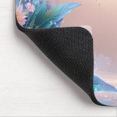 Eetherische bloei: een dromerige bloemenfantasie muismat (Hoek)