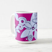 Eetherische bloei op Crimson Void Koffiemok (Voorkant links)