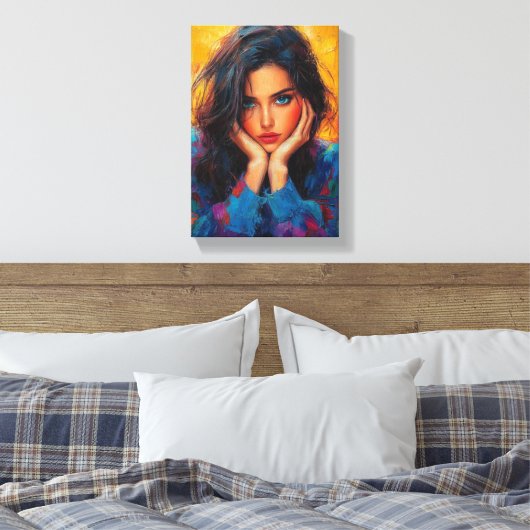 Eetherische bloemen schoonheid - Zachte Dromerige  Canvas Afdruk (Insitu (Slaapkamer))