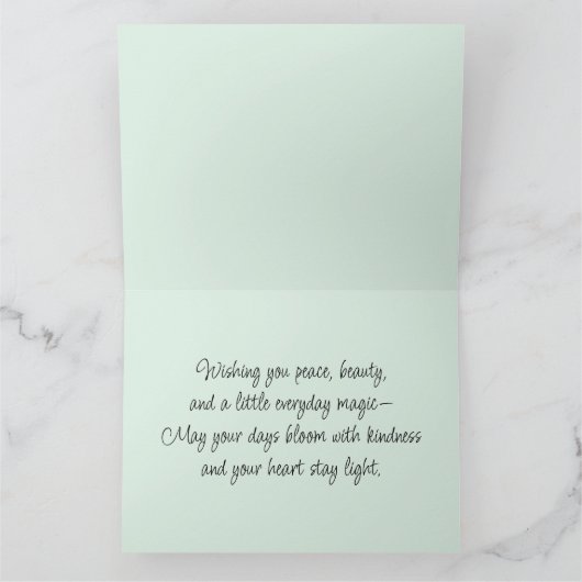 Eetherische bloemenfee in Waterverf Dreamscape Kaart (Binnen)