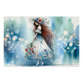 Eetherische bloemenfee in Waterverf Dreamscape Perfect Poster (Voorkant)