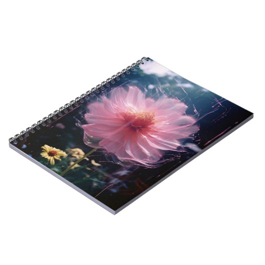 Eetherische bloesem: een dans van licht en kleur notitieboek (Linkerzijde)