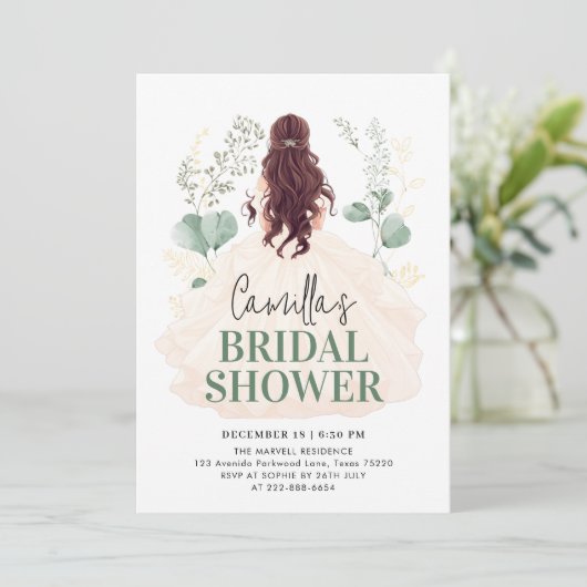 Eetherische bruid Botanische gelukzaligheid Vrijge Kaart (Staand voorkant)