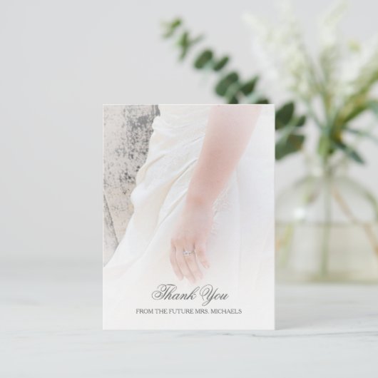 Eetherische bruiden Hand Foto Vrijgezellenfeest Da Briefkaart (Staand voorkant)