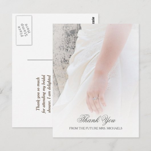 Eetherische bruiden Hand Foto Vrijgezellenfeest Da Briefkaart (Voorkant / Achterkant)