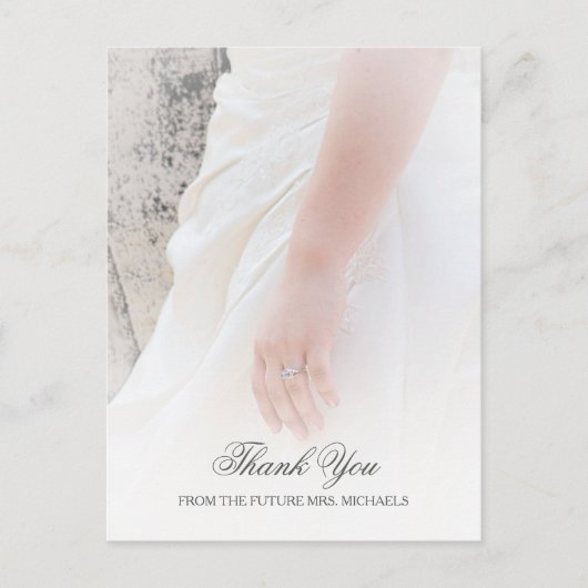 Eetherische bruiden Hand Foto Vrijgezellenfeest Da Briefkaart (Voorkant)