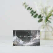 Eetherische Crystal Flower Gold Dust Zwart Visitekaartje (Staand voorkant)