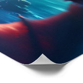 Eetherische drakenreflectie AI Art Poster (Hoek)