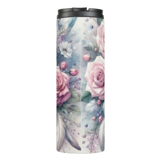 Eetherische Dreamcatcher met Roze Rozen Thermosbeker (Achterkant)