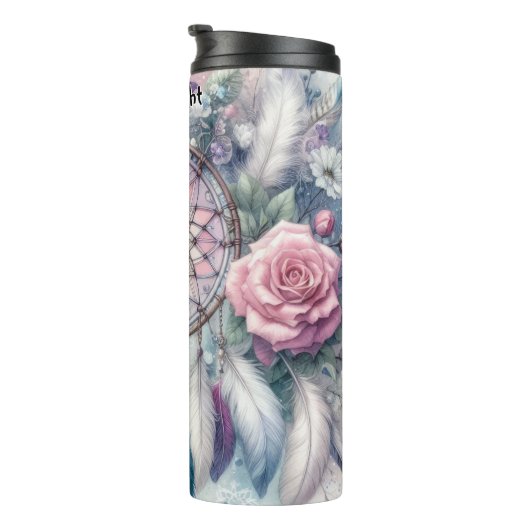 Eetherische Dreamcatcher met Roze Rozen Thermosbeker (Geroteerd rechts)