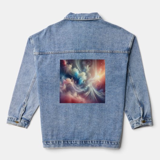 Eetherische Dreamscape - Abstracte kunst Denim Jacket (Achterkant)