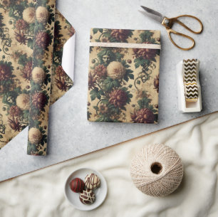 Eetherische dreiging - Gotisch botanisch ontwerp Cadeaupapier