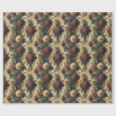 Eetherische dreiging - Gotisch botanisch ontwerp Cadeaupapier (Vlak)